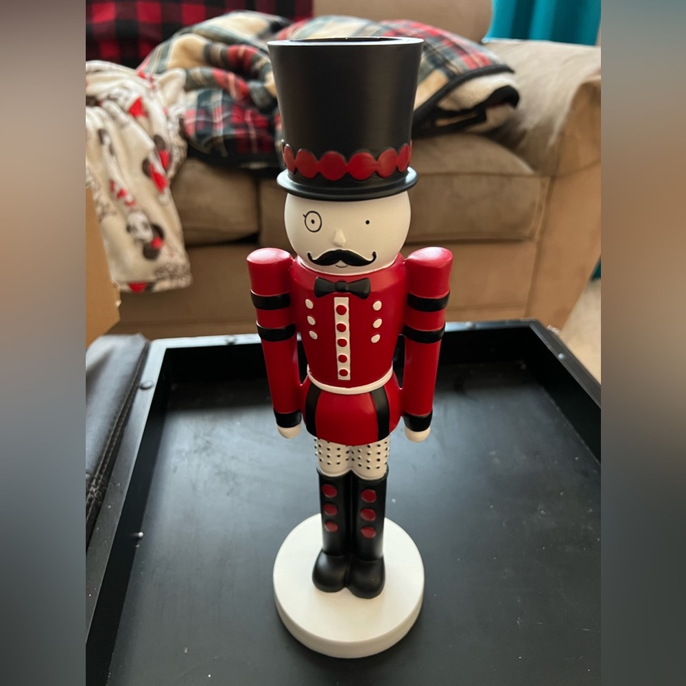 Partylite Nutcracker Tealight/Taper Holder -Red